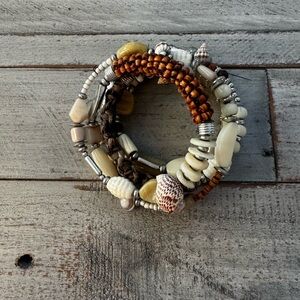 Bohemian Seashell Beaded Wrap Bracelet